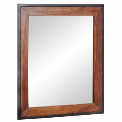 Badezimmerspiegel Sheesham Massivholz 86x102x2