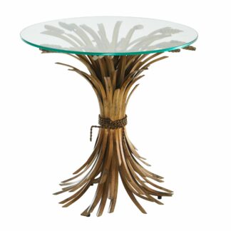 Beistelltisch 50x50x50 cm Anstelltisch Glas Metall Gold | Kleiner Sofatisch Rund | Wohnzimmertisch Couch Modern | Couchtisch Hoch Floristisch