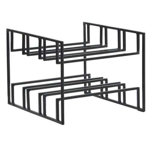 Weinflaschenhalter für 6 Flaschen 29x21x25 cm Weinregal Schwarz Metall Flaschenhalter – Bild 7