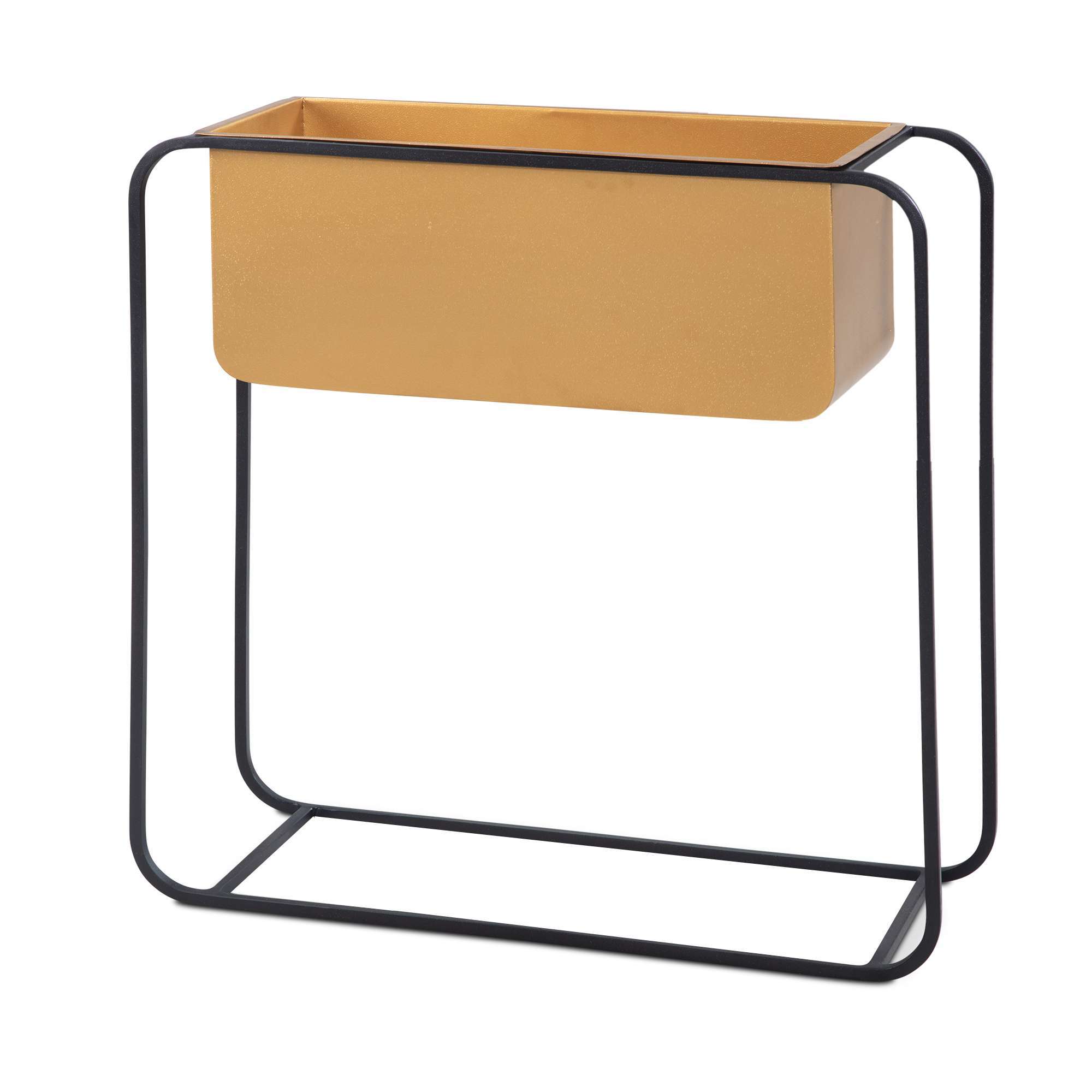 Pflanzgefäß Metall 60x60x24 cm Pflanzkübel Gold / online kaufen