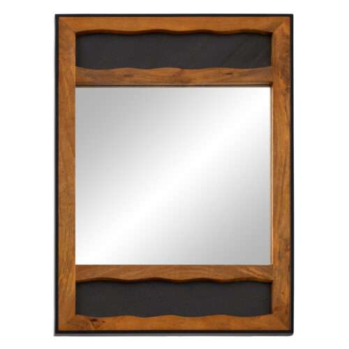 Wandspiegel Mango Massivholz & Steinoptik 72x102x3 cm Flurspiegel Groß Design Hängespiegel – Bild 7