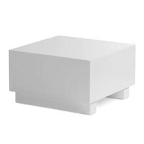 Couchtisch MONOBLOC 60x60x35 cm Weiß Hochglanz