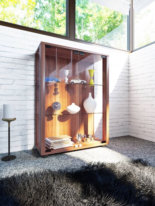 Standvitrine VCM Sintalo - Inkl. LED-Beleuchtung – Bild 3