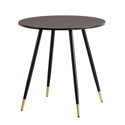 Esszimmertisch 75x75x76 cm Marmor-Optik Schwarz Esstisch Modern Küchentisch mit Metallbeinen – Bild 7
