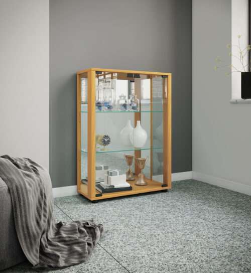 Standvitrine VCM Sintalo mit Spiegel | Inkl. LED-Beleuchtung – Bild 3