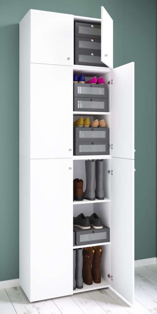 Schuhschrank VCM Lona XXL Drehtüren | Mit Aufsatz – Bild 2