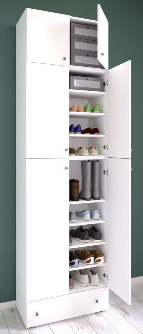 Schuhschrank VCM Lona XXL 9-Fach Drehtüren | Mit Aufsatz & Schublade – Bild 2