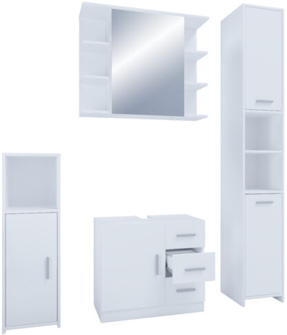 4-tlg. Badmöbelset Badezimmer Set VCM Zalo III