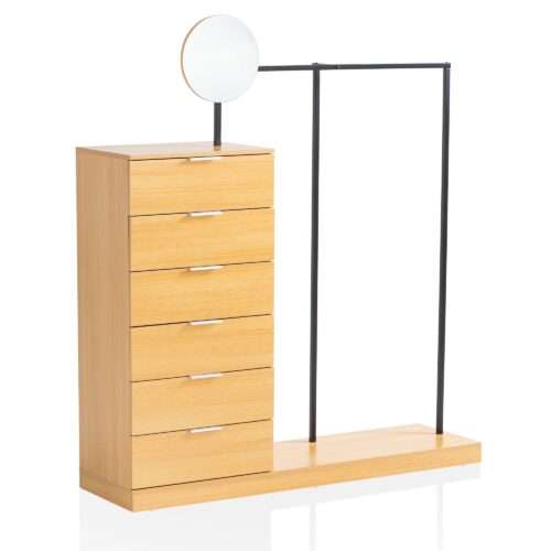 Garderobe Eiche-Dekor 145x165x40 cm Flurgarderobe Modern Kompaktgarderobe für Schuhe Jacken – Bild 7