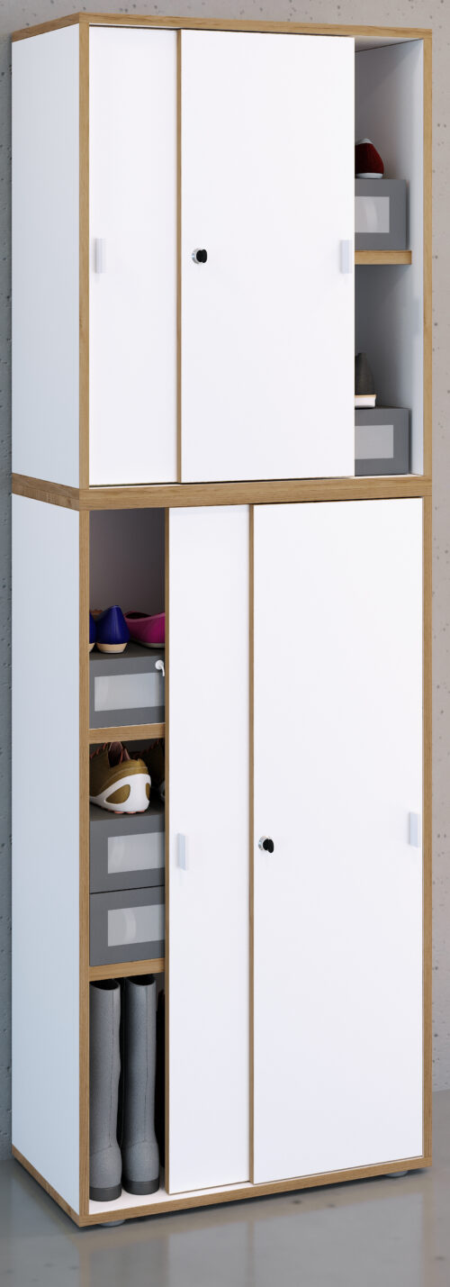 Schuhschrank 5fach Schiebetüren VCM Salia B60 – Bild 2