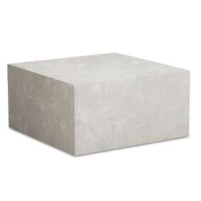 Couchtisch MONOBLOC 60x60x30 cm in Stein-Optik Sandfarben Design Wohnzimmertisch Cube Quadratisch