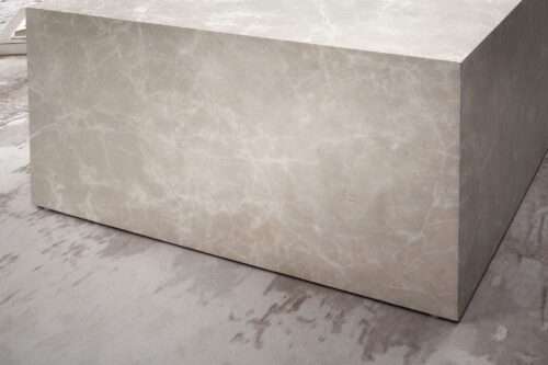 Couchtisch MONOBLOC 60x60x30 cm in Stein-Optik Sandfarben Design Wohnzimmertisch Cube Quadratisch – Bild 5