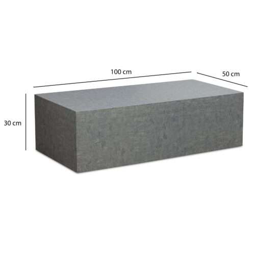 Couchtisch MONOBLOC 100x50x30 cm in Beton-Optik Grau Design Wohnzimmertisch Cube – Bild 4