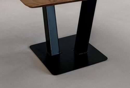 Couchtisch 60x60x40 cm Akazie Massivholz Metall Sofatisch Quadratisch – Bild 6