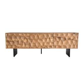 Lowboard Akazie Massivholz 160x56x37 cm TV-Kommode mit drei Türen Design