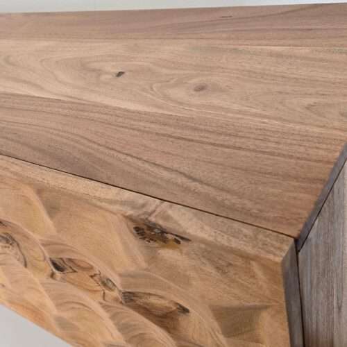 Lowboard Akazie Massivholz 160x56x37 cm TV-Kommode mit drei Türen – Bild 6