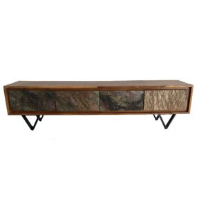 Lowboard Sheesham Massivholz 160 cm TV Board mit Front in