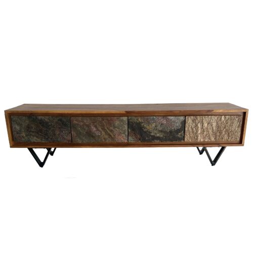 Lowboard Sheesham Massivholz 160 cm TV Board mit Front in