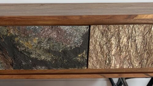 Lowboard Sheesham Massivholz 160 cm TV Board Steinoptik – Bild 6