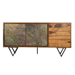 Sideboard Sheesham Massivholz 150x40x55 cm Kommode mit 2 Türen &