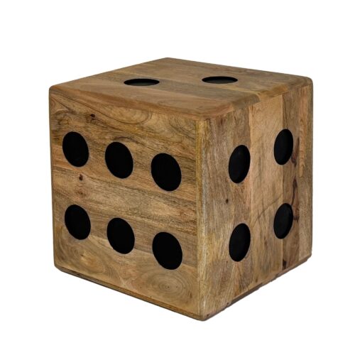 Würfelhocker Mango Massivholz 41x41x41 cm Design Sitzwürfel – Bild 7