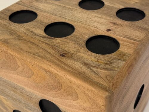 Würfelhocker Mango Massivholz 41x41x41 cm Design Sitzwürfel – Bild 5