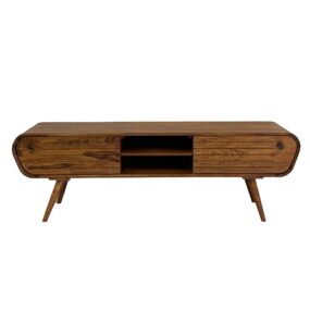 Lowboard Sheesham Massivholz 160 cm TV Board mit 2 Schubladen &