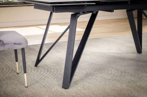 Esszimmertisch 180 - 260 cm Ausziehbar Keramik Glas Weiß Keramiktisch Marmor-Optik Groß – Bild 6