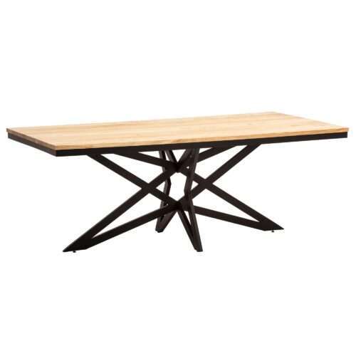 Esszimmertisch 200x100x77 cm Akazie Massivholz Metall Esstisch Industrial Küchentisch – Bild 6