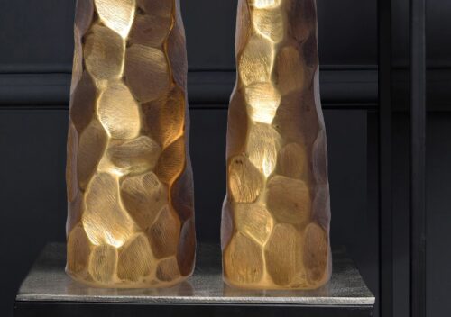 Deko Vase 2er Set Aluminium Gold Blumenvase Modern Dekovase – Bild 5