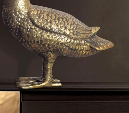 Dekofigur Gans Aluminium Gold 46 cm Wohndekoration Tischdekoration Design Metall – Bild 6