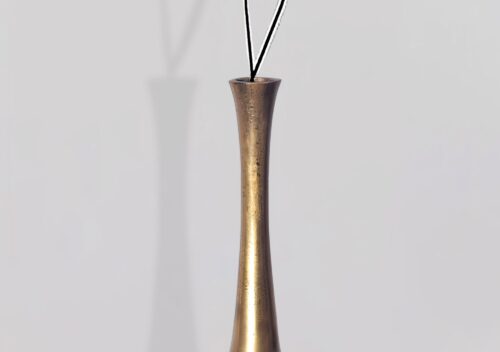Deko Vase BOTTLE S 75 cm Aluminium Gold Blumenvase Modern – Bild 5