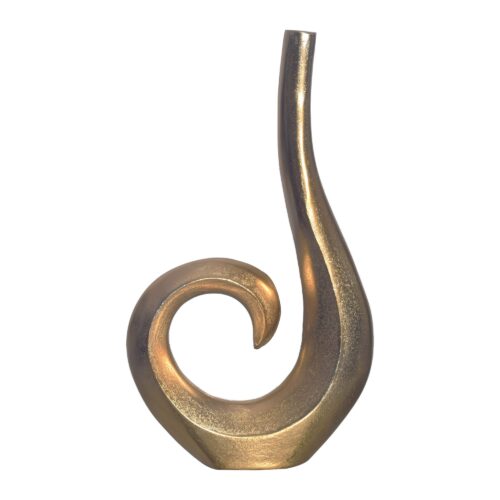 Deko Vase 47 cm Aluminium Gold Spirale Blumenvase Modern Klein – Bild 7