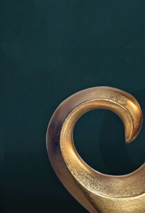 Deko Vase 47 cm Aluminium Gold Spirale Blumenvase Modern Klein – Bild 6