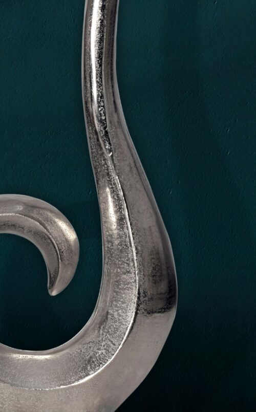 Deko Vase 47 cm Aluminium Silber Spirale Blumenvase Modern Klein – Bild 6