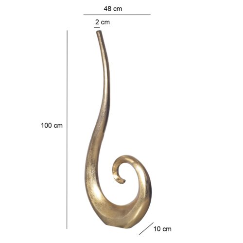 Deko Vase 100 cm Aluminium Gold Spirale Blumenvase Modern Groß – Bild 4
