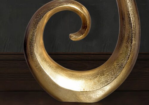 Deko Vase 100 cm Aluminium Gold Spirale Blumenvase Modern Groß – Bild 6