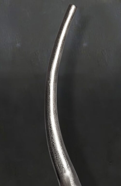 Deko Vase 100 cm Aluminium Silber Spirale Blumenvase Modern Groß – Bild 5