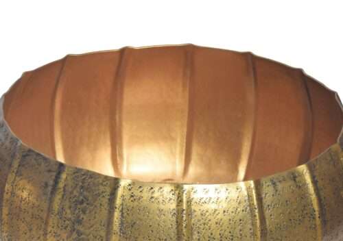 Pflanzgefäß 2er Set Metall Pflanzkübel Gold Design Pflanzenkübel Aluminium Rund – Bild 5