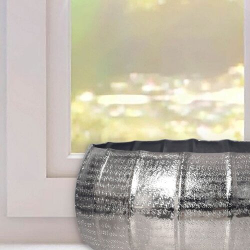 Pflanzgefäß 2er Set Metall Pflanzkübel Silber Design Pflanzenkübel Aluminium Rund – Bild 5