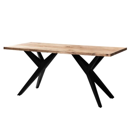 Schreibtisch 200x100x76 cm Akazie Massivholz Computertisch Loft-Style Homeoffice Bürotisch mit