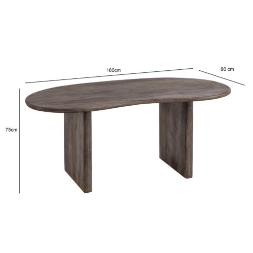 Esszimmertisch 180x90x75 cm Akazie Massivholz Dunkelbraun – Bild 4