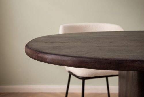 Esszimmertisch 180x90x75 cm Akazie Massivholz Dunkelbraun – Bild 5