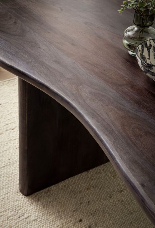 Esszimmertisch 180x90x75 cm Akazie Massivholz Dunkelbraun – Bild 6