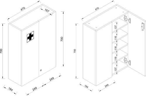 Medizinschrank VCM Medasa XL – Bild 6