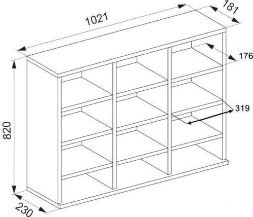 Sammelregal VCM Megosa Mini – Bild 4