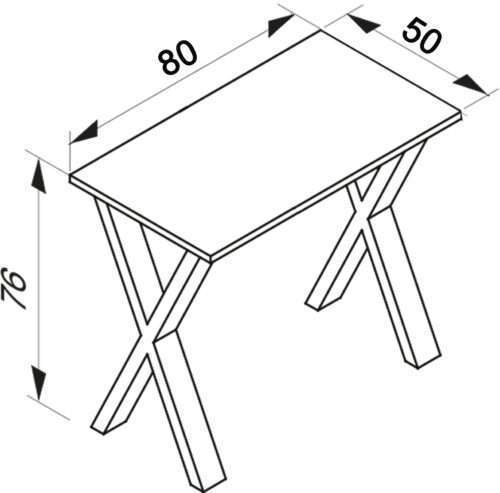 Schreibtisch VCM Lona 80x50 X-Fußgestell – Bild 2